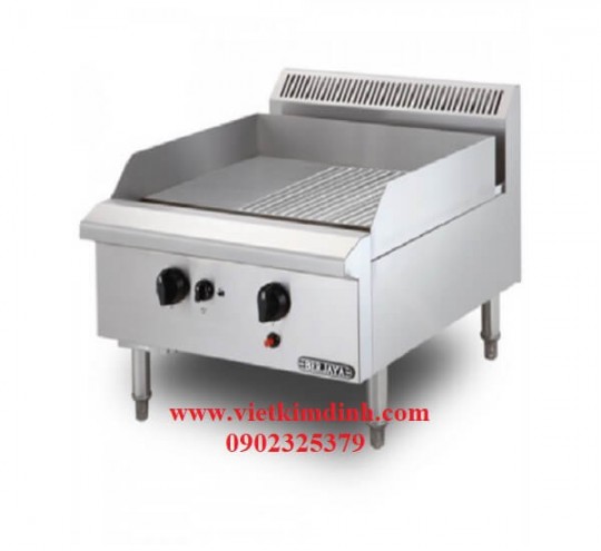 Bếp chiên 1/2 phẳng, 1/2 nhám dùng gas